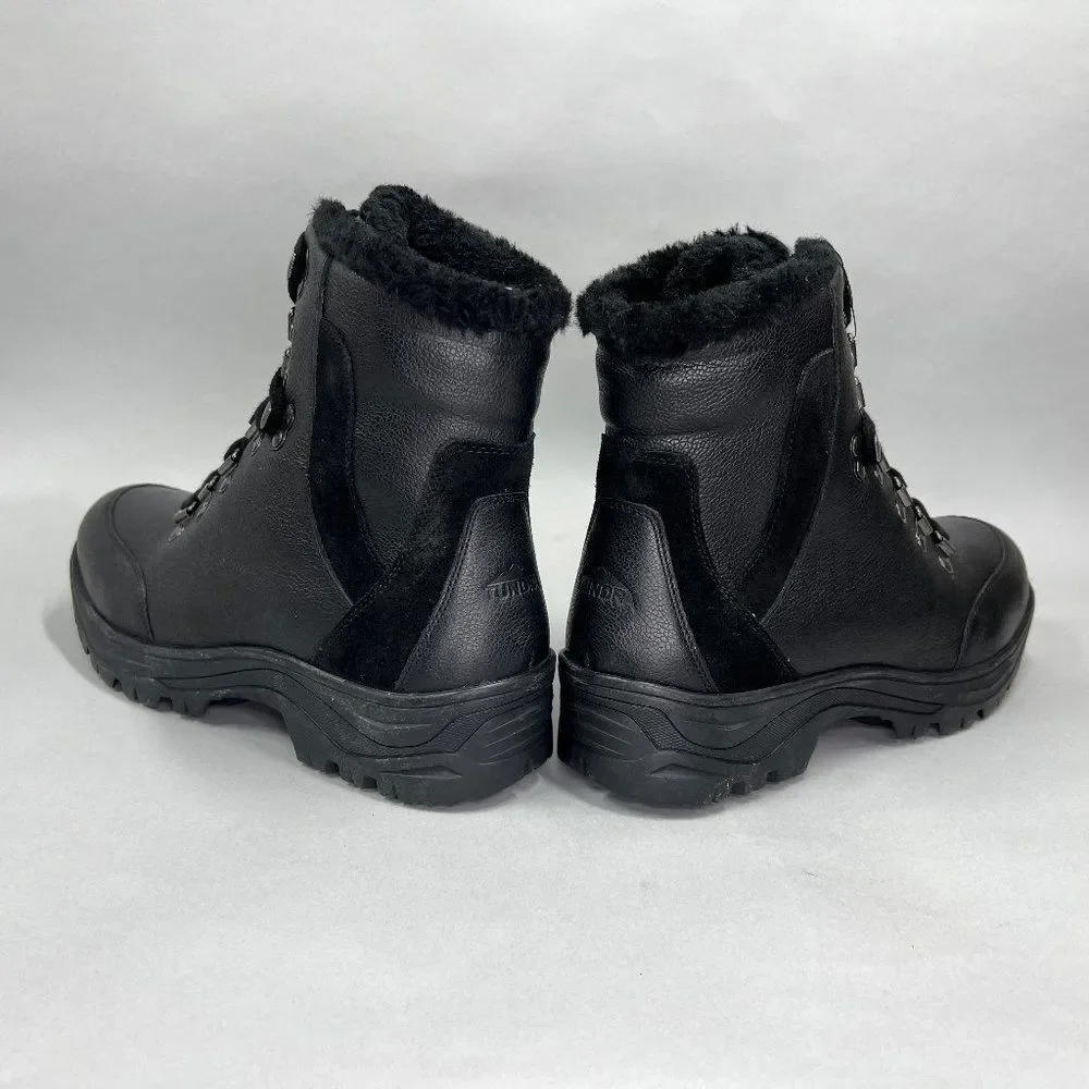Tundra Lucania Boots Women's‎ Size 10 Black Leather Waterproof Lace Up Combat